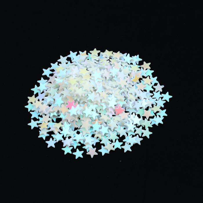 ホログラムグリッター1g　星　ホワイト0