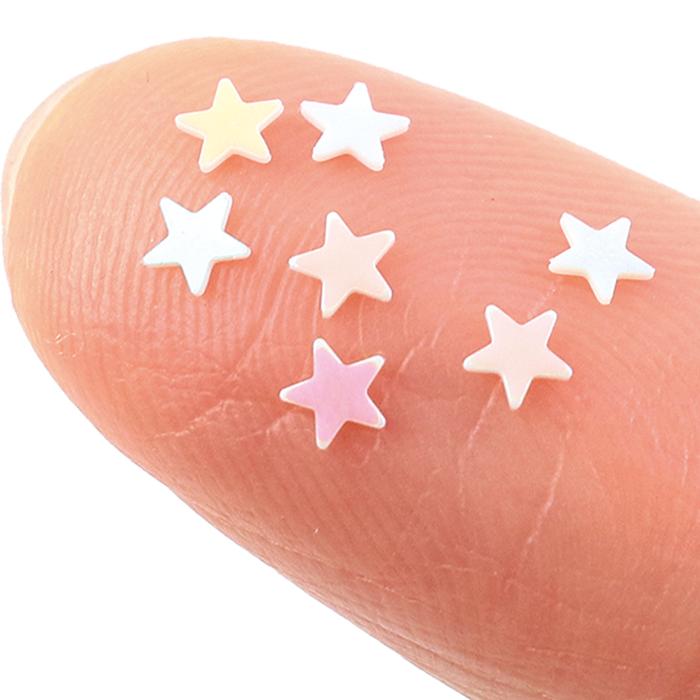 ホログラムグリッター1g　星　ホワイト1