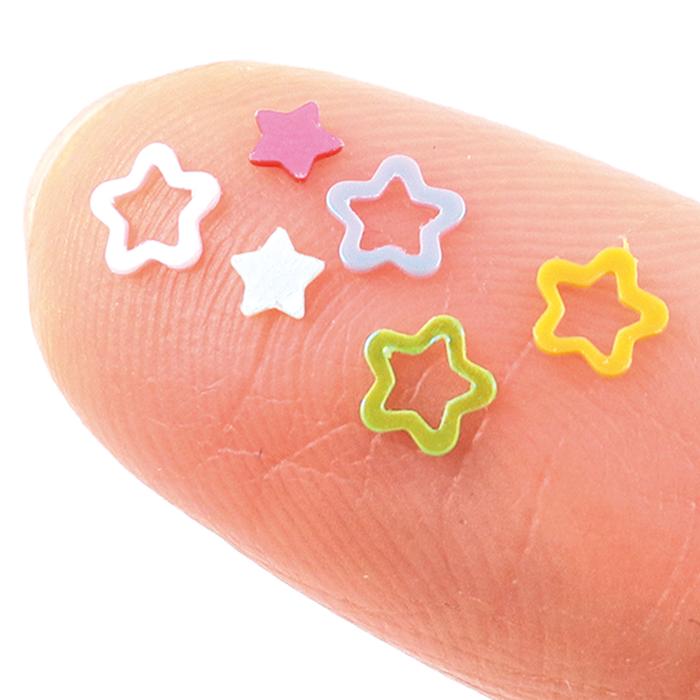 ホログラムグリッター1g　星　カラフル1