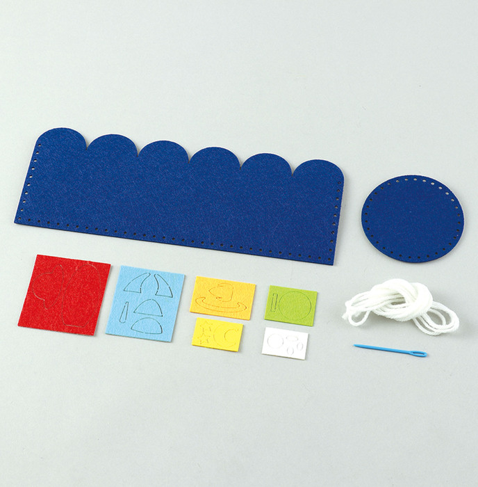 フェルトでつくる手づくり小物入れ　うちゅう2