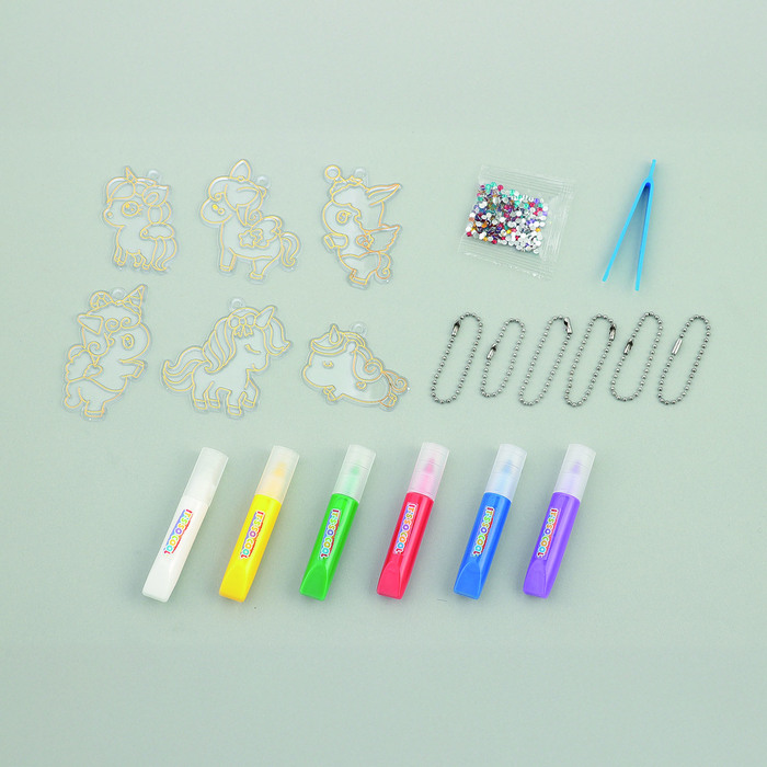 ぬりえフレームチャームキット　ユニコーン4