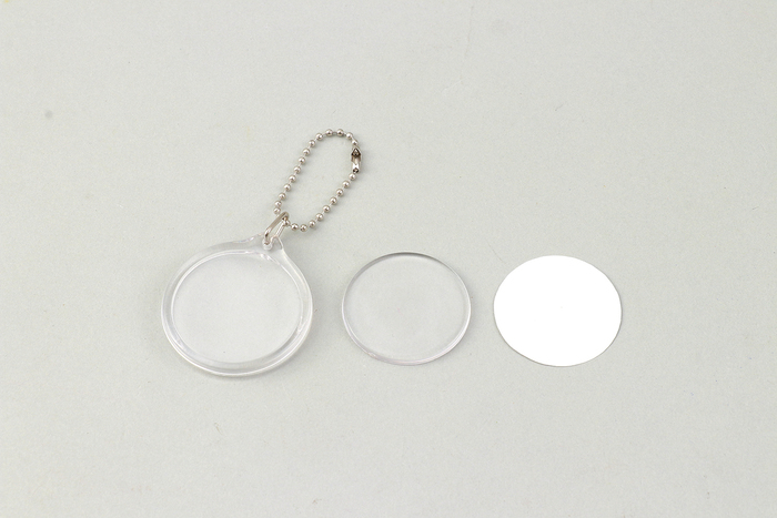 ワークショップ20人用セット　ワンタッチクリアキーホルダー　丸型1