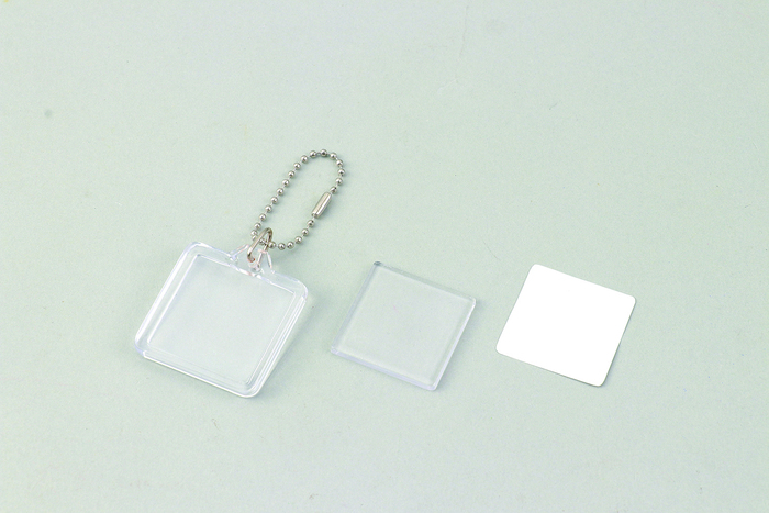 ワークショップ20人用セット　ワンタッチクリアキーホルダー　四角1