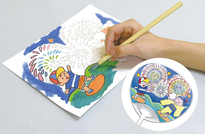 ワークショップ20人用セット　うちわ作り（タック付）2