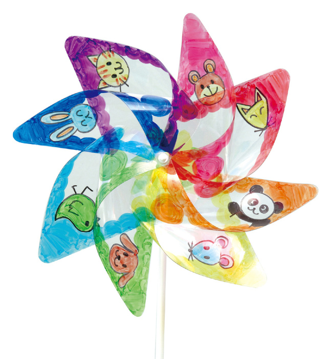 ワークショップ20人用セット お絵かきクリアかざぐるま0