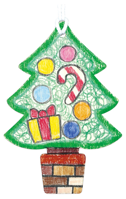 ワークショップ20人用セット　木製オーナメントクリスマスツリー1