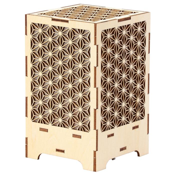 木製和柄ランタンクラフトキット 麻の葉12