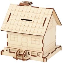木製ハウス貯金箱クラフトキット