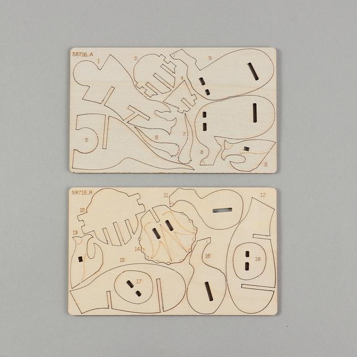 木製3Dパズル　トリケラトプス3