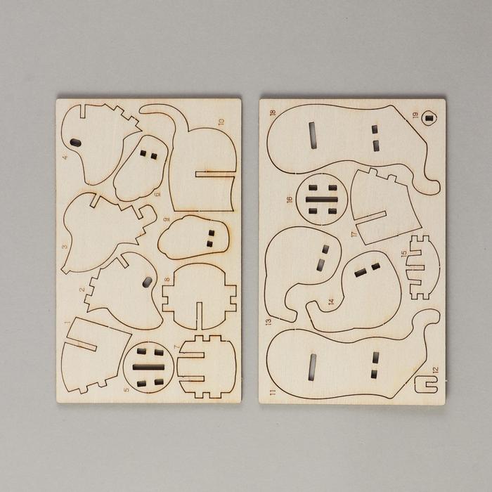 木製3Dパズル　ダックスフンド3