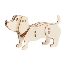 木製3Dパズル　ダックスフンド
