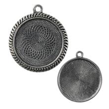 クラフト素材　ミール皿サークルシルバー