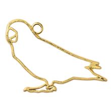 クラフト素材　空枠ゴールド鳥