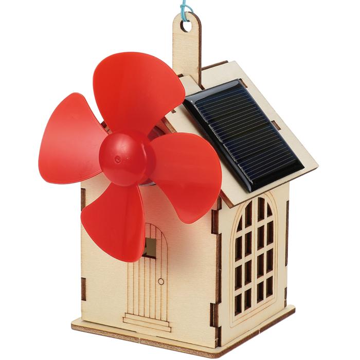 木製ソーラーファンハウス貯金箱　組立キット6