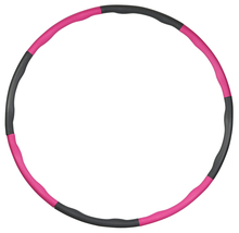 フィットネスフラフープ　ピンク・グレー