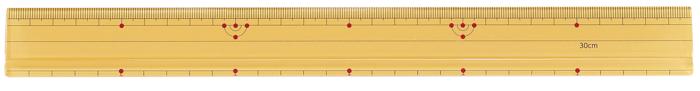 プラ製ものさし　30cm　両メモリ0