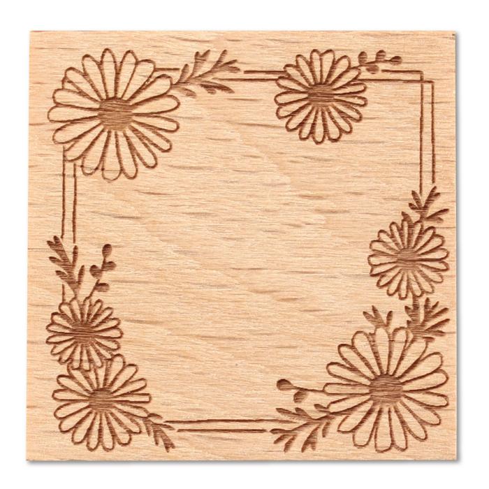 木柄スタンプ30 レトロフラワー 木春菊0