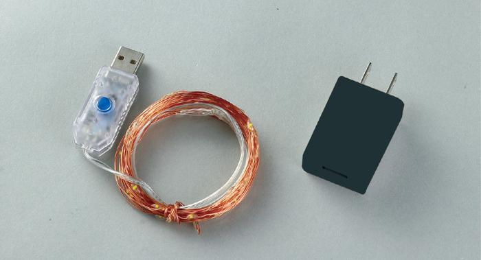 イルミネーションライト　5m　USBアダプター付1