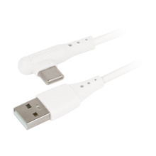 タイプCケーブル　1ｍ　L字タイプ　ホワイト