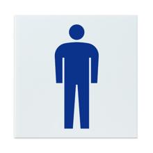 アクリル室名札　男子トイレ　150×150×3mm