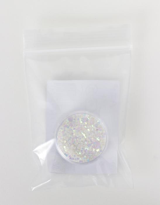 ラメ粉グリッター　ホワイト1