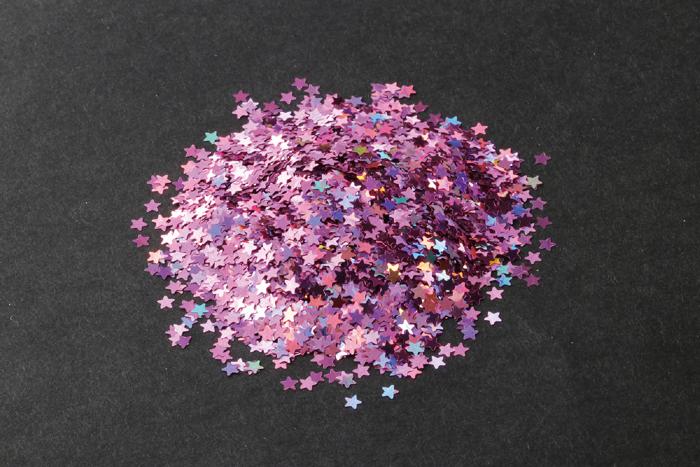 ホログラムグリッター　星　3mm　ピンク0