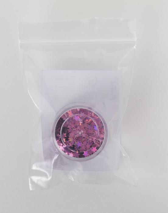 ホログラムグリッター　星　3mm　ピンク1