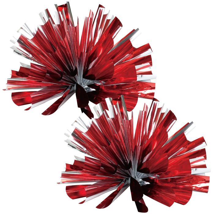 らくらくチアポンポン　レッドシルバー0