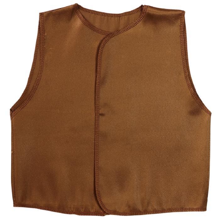 ソフトサテン　ベスト　茶　C0