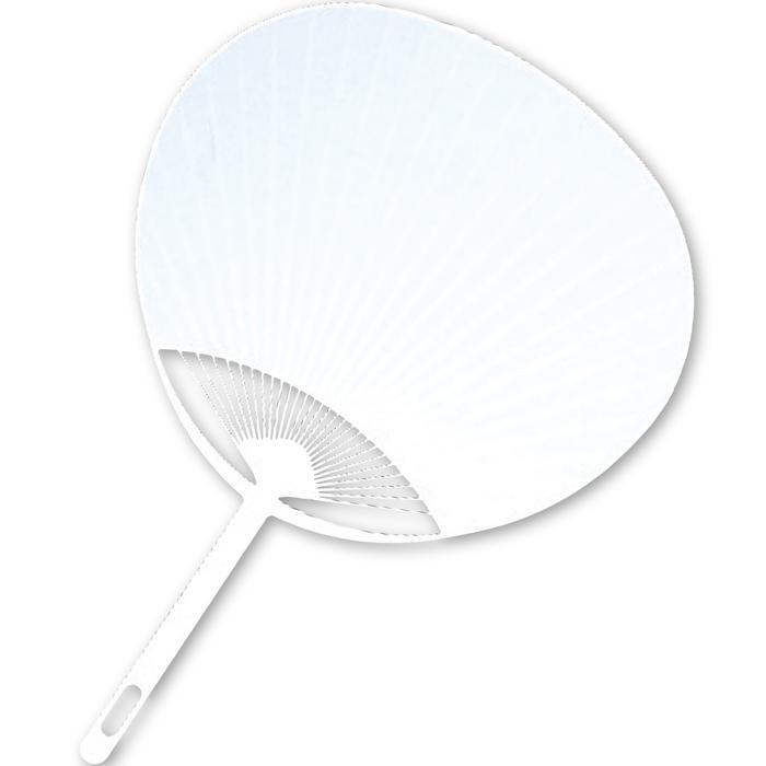 ポリ平柄うちわ　白貼り　5枚セット0