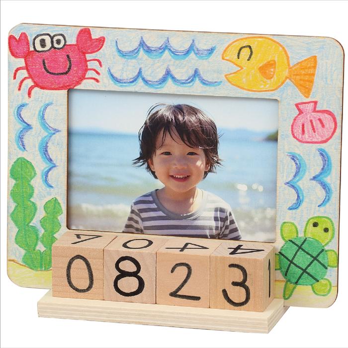 木製万年カレンダーフォトフレーム0