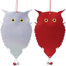 吊り下げ式　防鳥キラキラフクロウくん　2個入