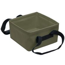 ターポリン折りたたみバケツ　15L　モスグリーン