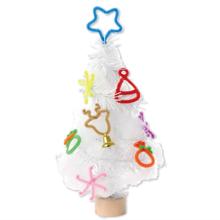 クリスマスツリー作り　白