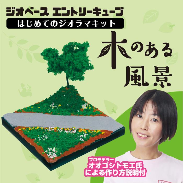 ジオベース　エントリーキューブ　はじめてのジオラマ風景　木のある風景1
