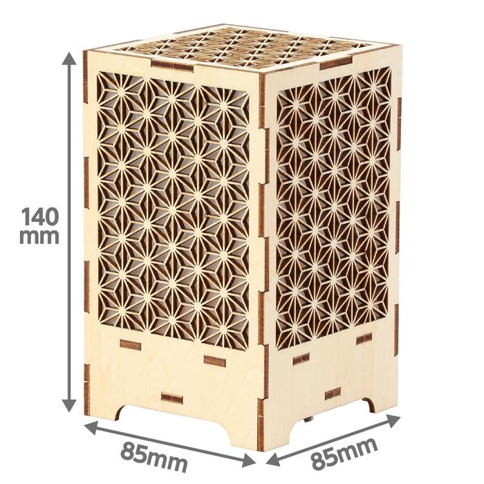 木製和柄ランタンクラフトキット　麻の葉4