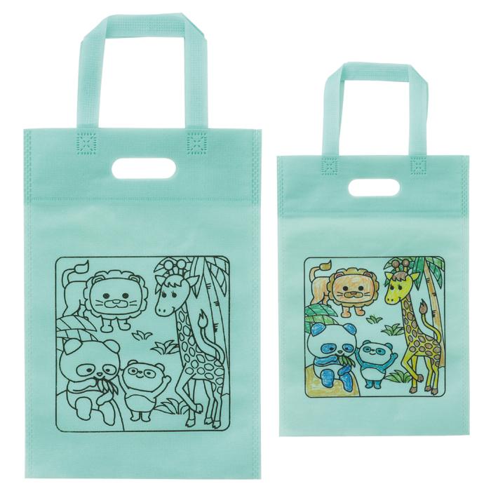 塗り絵不織布バッグ　A4　パステルグリーン0