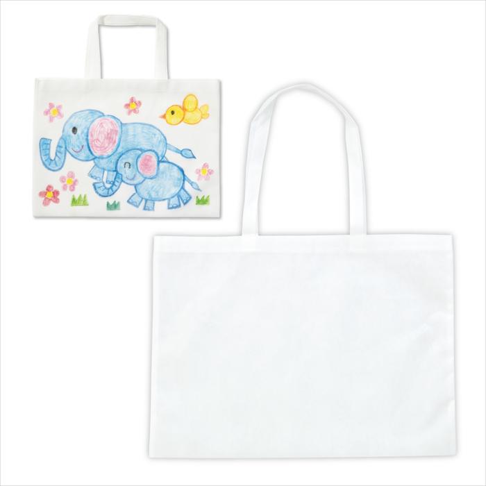 お絵描き不織布バッグ　8切　白0