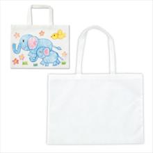 お絵描き不織布バッグ　8切　白