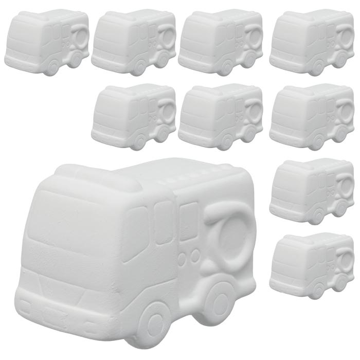 おえかき陶器　のりもの　消防車　10個セット0