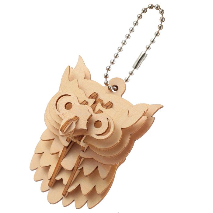 木製キーホルダー組立キット　フクロウ0