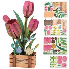 木製フラワークラフトキット　チューリップ