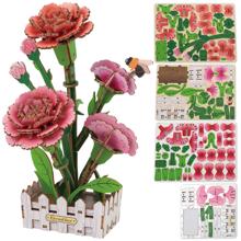 木製フラワークラフトキット　カーネーション