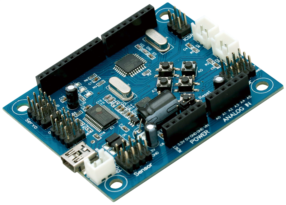 專門用於機器人創作的Arduino兼容編程底板